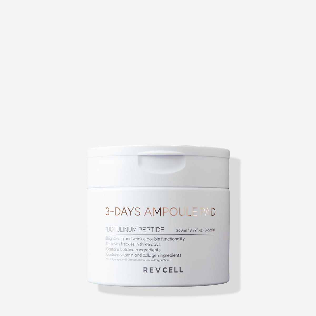 RevCell 3-Days Ampoule Pad container on a white background